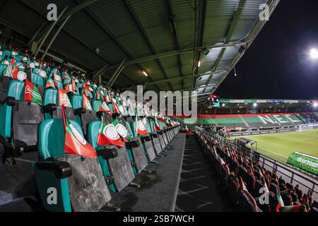 Nijmegen, Niederlande. Februar 2025. NIJMEGEN, 01-02-2025, Goffert Stadium, Fußball, niederländische eredivisie, Saison 2024/2025, Innenansicht Goffert Stadium vor dem Spiel NEC - PSV. Beschreibung: Pro Shots/Alamy Live News Stockfoto