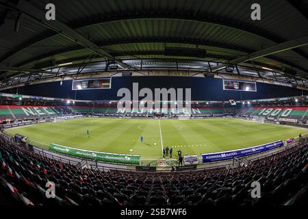 Nijmegen, Niederlande. Februar 2025. NIJMEGEN, 01-02-2025, Goffert Stadium, Fußball, niederländische eredivisie, Saison 2024/2025, Innenansicht Goffert Stadium vor dem Spiel NEC - PSV. Beschreibung: Pro Shots/Alamy Live News Stockfoto