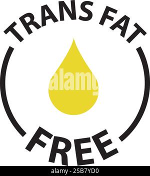 Trans-Fett frei für Web-Design. Bearbeitbarer Vektor. Bearbeitbare Kontur. Vektorgrafik Stock Vektor