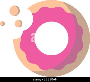 Donut-Logo-Vektor. Symbol. Logo-Design. Stock Vektor