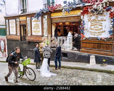 FRANKREICH. PARIS (75) 18. BEZIRK. MONTMARTRE. DAS IREELPARIS' BISTRO Stockfoto