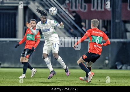 Nijmegen, Niederlande. Februar 2025. NIJMEGEN, 01-02-2025, Goffert Stadium, Fußball, niederländische eredivisie, Spiel der Saison 2024/2025 zwischen NEC und PSV. PSV-Spieler Johan Bakayoko Credit: Pro Shots/Alamy Live News Stockfoto
