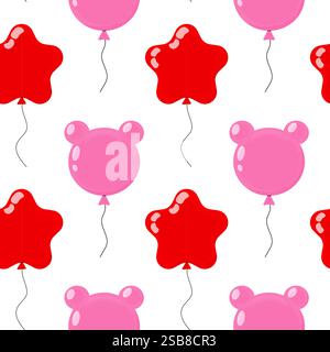 Bunte Ballons in verschiedenen Formen schaffen eine verspielte festliche Atmosphäre für eine Feier Stock Vektor