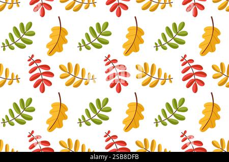 Buntes Herbstblattmuster Illustration Stock Vektor