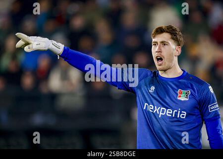 NIJMEGEN, 01-02-2025, Goffert Stadium, Fußball, niederländische eredivisie, Saison 2024/2025, NEC Torhüter Robin Roefs während des Spiels NEC - PSV. Beschreibung: Pro Shots/Alamy Live News Stockfoto
