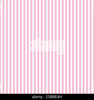 Nahtloses rosa und weißes Streifenmuster zum Valentinstag. Kleiner Maßstab. 12x12 Zoll JPEG. Für Karten, Druck, Poster, Branding usw. Stockfoto