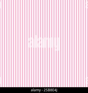 Nahtloses rosa und weißes Streifenmuster zum Valentinstag. Kleiner Maßstab. 12x12 Zoll JPEG. Für Karten, Druck, Poster, Branding usw. Stockfoto
