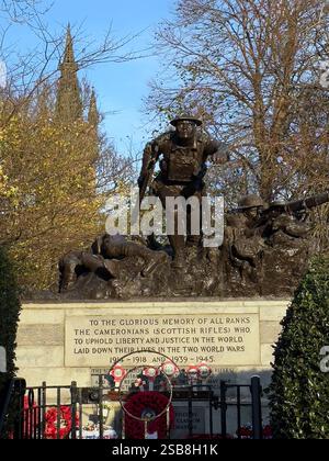 Gedenkstatue für den 1. Und 2. Weltkrieg Stockfoto