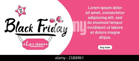 Black Friday-Sonderangebot, das die letzte Chance zum Kauf exklusiver Angebote unterstreicht Stock Vektor