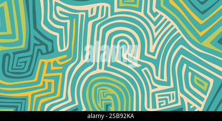 Farbenfroher Hintergrund mit diagonalen Wellenlinien. Stock Vektor