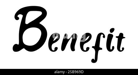 Kreative Schriftzüge für das Wort Vorteil, die künstlerische Schriftart und Designelemente zeigen Stock Vektor