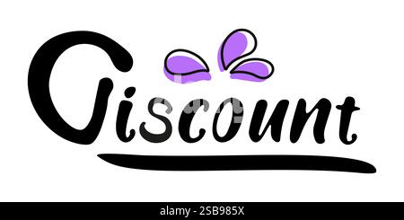 Kreatives Logo-Design mit violetten Akzenten für eine Markenidentität mit Rabatt Stock Vektor