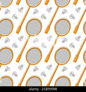 Tennisschläger Muster auf weißem Hintergrund Stock Vektor