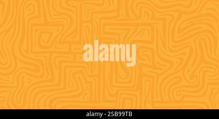 Orange Organic Turing Nahtloses Muster. Abstrakter organischer Hintergrund Stock Vektor