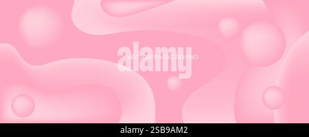 Rosafarbener Hintergrund Mit Zahlreichen Blasen Stock Vektor