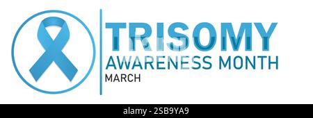 Trisomie Awareness Month. März. Vektorabbildung. Designelement für Banner, Poster oder Karte. Stock Vektor