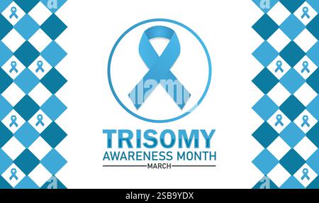 Trisomie Awareness Month. März. Vektorabbildung. Design für Banner, Poster oder Druck. Stock Vektor