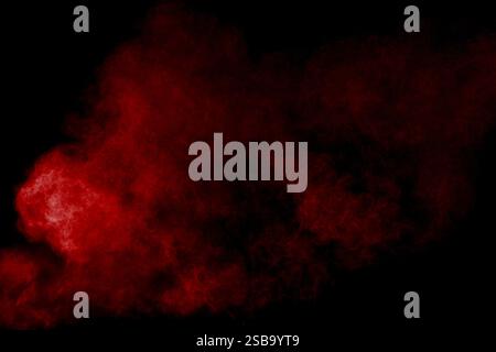 Abstrakt rot Rauch auf schwarzem Hintergrund. Rote Farbe Wolken. Stockfoto