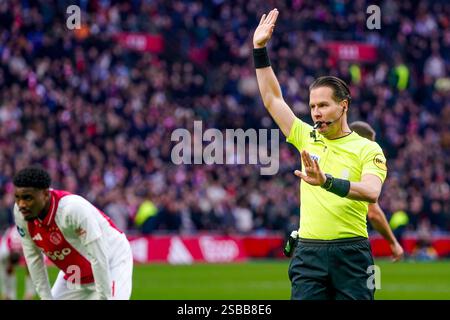 Amsterdam, Niederlande. Februar 2025. AMSTERDAM, 02.02.2025, JohanCruyff Arena, Dutch Eredivisie Football Season 2024/2025, Spiel zwischen Ajax und Feyenoord. Beschreibung: Pro Shots/Alamy Live News Stockfoto