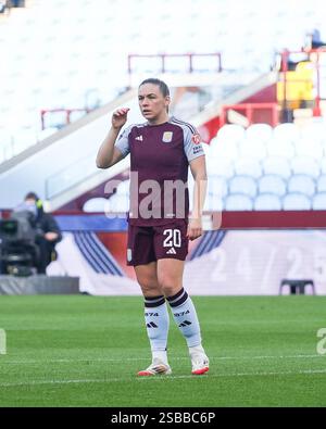 Birmingham, Großbritannien. Februar 2025. #20, Kirsty Hanson aus Aston Villa während des Women's Super League Spiels zwischen Aston Villa Women und Chelsea Women im Villa Park, Birmingham, England am 2. Februar 2025. Foto von Stuart Leggett. Nur redaktionelle Verwendung, Lizenz für kommerzielle Nutzung erforderlich. Keine Verwendung bei Wetten, Spielen oder Publikationen eines einzelnen Clubs/einer Liga/eines Spielers. Quelle: UK Sports Pics Ltd/Alamy Live News Stockfoto