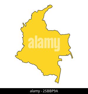 Kolumbien Kartenform, Reise Web flach Konzept Symbol Vektor Illustration . Stock Vektor