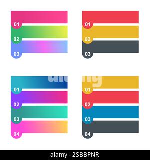 Satz von vertikalen Infografiken, Business Information Design, Diagrammvektor Illustration . Stock Vektor