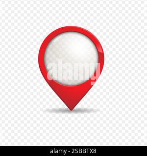 Realistische Positionskarte Pin gps-Zeiger Markierungen Vektorillustration für Ziel. 3D-Stil Stock Vektor