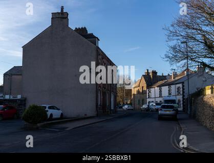 Alte Wohnstraßen in Ulverston, Cumbria, Großbritannien Stockfoto