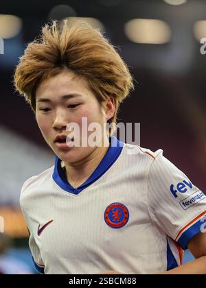Birmingham, Großbritannien. Februar 2025. Birmingham, England, 2. Februar 2025: Maika Hamano (23 Chelsea) in Aktion während des Barclays Womens Super League Matches zwischen Aston Villa und Chelsea im Villa Park in Birmingham, England (Natalie Mincher/SPP) Credit: SPP Sport Press Photo. /Alamy Live News Stockfoto