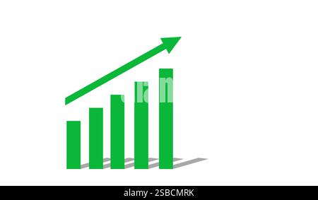 Geschäftsstrategie für das laufende Jahr, Diagramm zeigt das Geschäftswachstum Stock Vektor