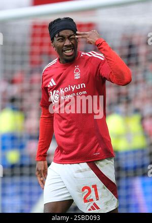 Nottingham, Großbritannien. Februar 2025. Nottingham, England, 1. Februar 2024: Anthony Elanga aus Nottingham Forest während des Premier League 2024/25 Fußballspiels zwischen Nottingham Forest FC und Brighton & Hove Albion FC auf dem City Ground in Nottingham, England. (Paul Bonser/SPP) Credit: SPP Sport Press Photo. /Alamy Live News Stockfoto