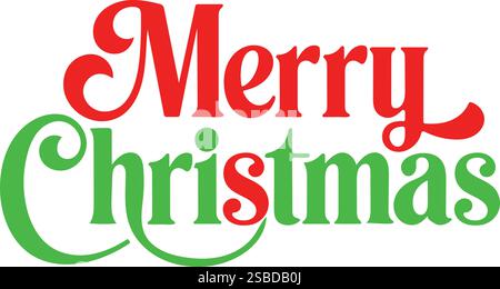Frohe Weihnachten Typografie Vektor Elegante Handgeschriebene Feiertagsbeschriftung Design Stock Vektor
