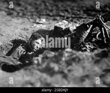 Deutsches Maschinengewehrnest und toter Schütze, Villers-devant-Dun, Frankreich Stockfoto