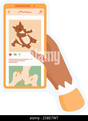 Aufkleber Für Handgriffe Des Telefons Stock Vektor