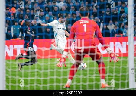 Adrien Rabiot von Marseille während des Fußballspiels der französischen Meisterschaft Ligue 1 zwischen Olympique de Marseille und Olympique Lyonnais am 2. Februar 2025 im Velodrome-Stadion in Marseille, Frankreich Stockfoto