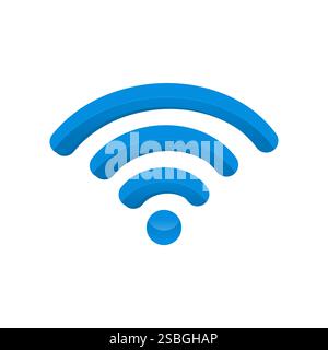 WLAN-Symbol. Signalvektorsymbol. Wireless-Symbolvektor Stock Vektor