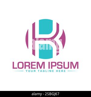 K Letter Logo Design, einzigartiges K Logo Design Stock Vektor