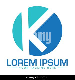 K Letter Logo Design, einzigartiges K Logo Design Stock Vektor