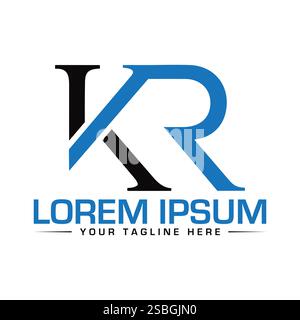 KR Letter Logodesign Stock Vektor