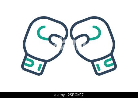 Symbol Boxhandschuh. Liniensymbolstil. Symbol für Fitnessstudio und Fitness. Vektor-Illustration für Gym-Elemente Stock Vektor