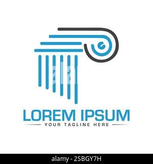 Law Logo Design, Unique and Professional Law Logo Design Stock Vektor