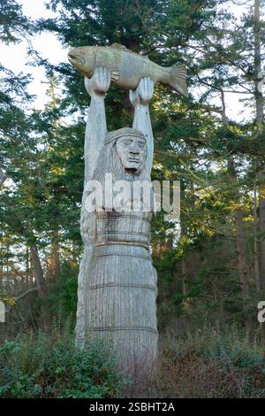 The Maiden of Deception Pass, Deception Pass State Park, Washington Stockfoto