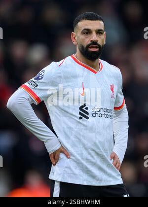 Bournemouth, Großbritannien. Februar 2025. Bournemouth Bournemouth, England, 1. Februar 2025: Liverpool's Mohamed Salah während des Premier League-Fußballspiels zwischen Bournemouth und Liverpool im Vitality Stadium in Bournemouth, England. (David Horton/SPP) (David Horton/SPP) Credit: SPP Sport Press Photo. /Alamy Live News Stockfoto