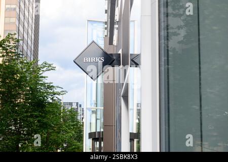 Toronto, ON, Kanada – 29. Juli 2024: „View at Birks Store“-Schild in Toronto Stockfoto