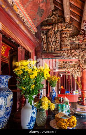 Vietnam, Provinz Ninh Binh, Hoa Lu, ehemalige Hauptstadt Vietnams zwischen 968 und 1010, Tempel des Königs Le Dai Hanh Stockfoto