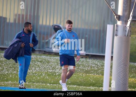 Marcoussis, Frankreich. Februar 2025. Nach seinem Sieg gegen Wales im Stade de France nimmt der XV Frankreich sein Training im CNR (National Rugby Center) in Marcoussis für das nächste Spiel gegen den XV der Rose in England am Samstag, den 8. Februar, wieder auf. Gregory Alldritt. Marcoussis, Frankreich am 3. Februar 2025. Foto: Jean Pierre Nguyen Van Hai Barbier/ABACAPRESS. COM Credit: Abaca Press/Alamy Live News Stockfoto