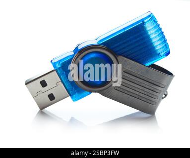 USB-Flash-Laufwerk isoliert auf weißem Hintergrund Stockfoto