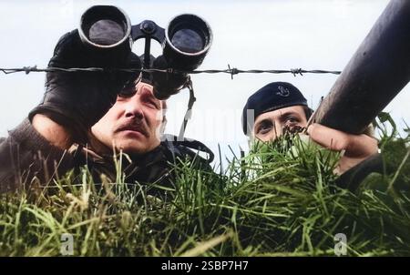 Britische Soldaten der leichten Infanterie im Dienst bei Derry in Nordirland im Jahr 1974 Stockfoto