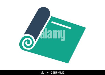 MAT-Symbol. Symbolstil durchgehend. Symbol für Fitnessstudio und Fitness. Vektor-Illustration für Gym-Elemente Stock Vektor