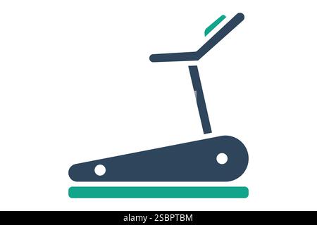 Laufband-Symbol. Symbolstil durchgehend. Symbol für Fitnessstudio und Fitness. Vektor-Illustration für Gym-Elemente Stock Vektor